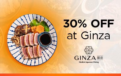 UnionBank dining credit card promo: 30% OFF at Ginza