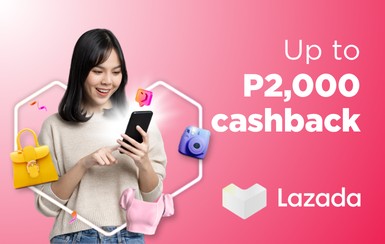 UnionBank shopping credit card promo: Get up to P2,000 cashback on Lazada purchases with your UnionBank Credit Card.
